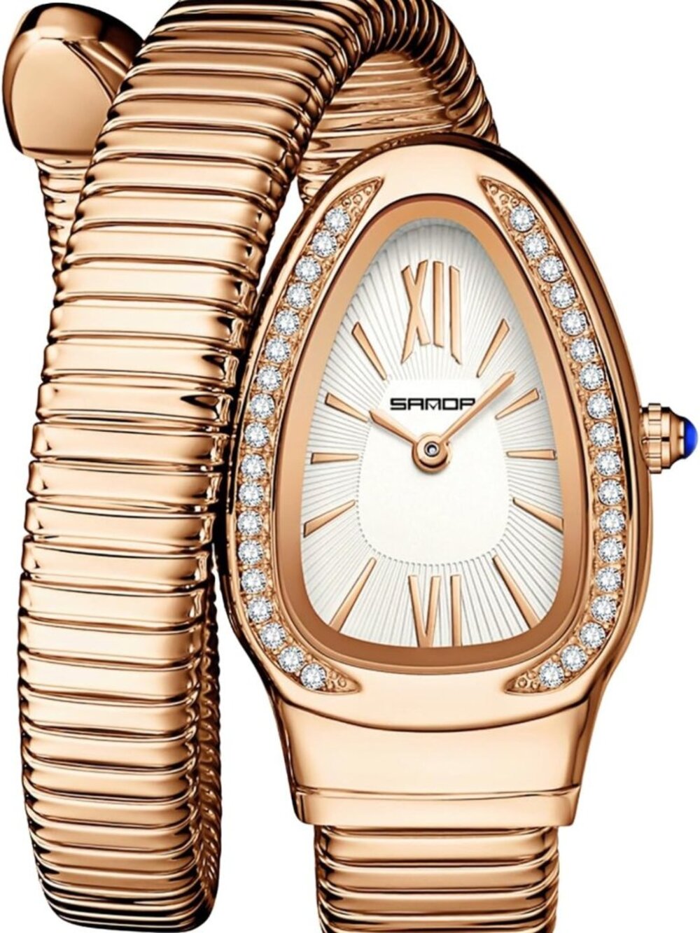 Elegant Snake Wrap Bracelet Watch for Women, Fashion Quartz Cuff Wristwatch